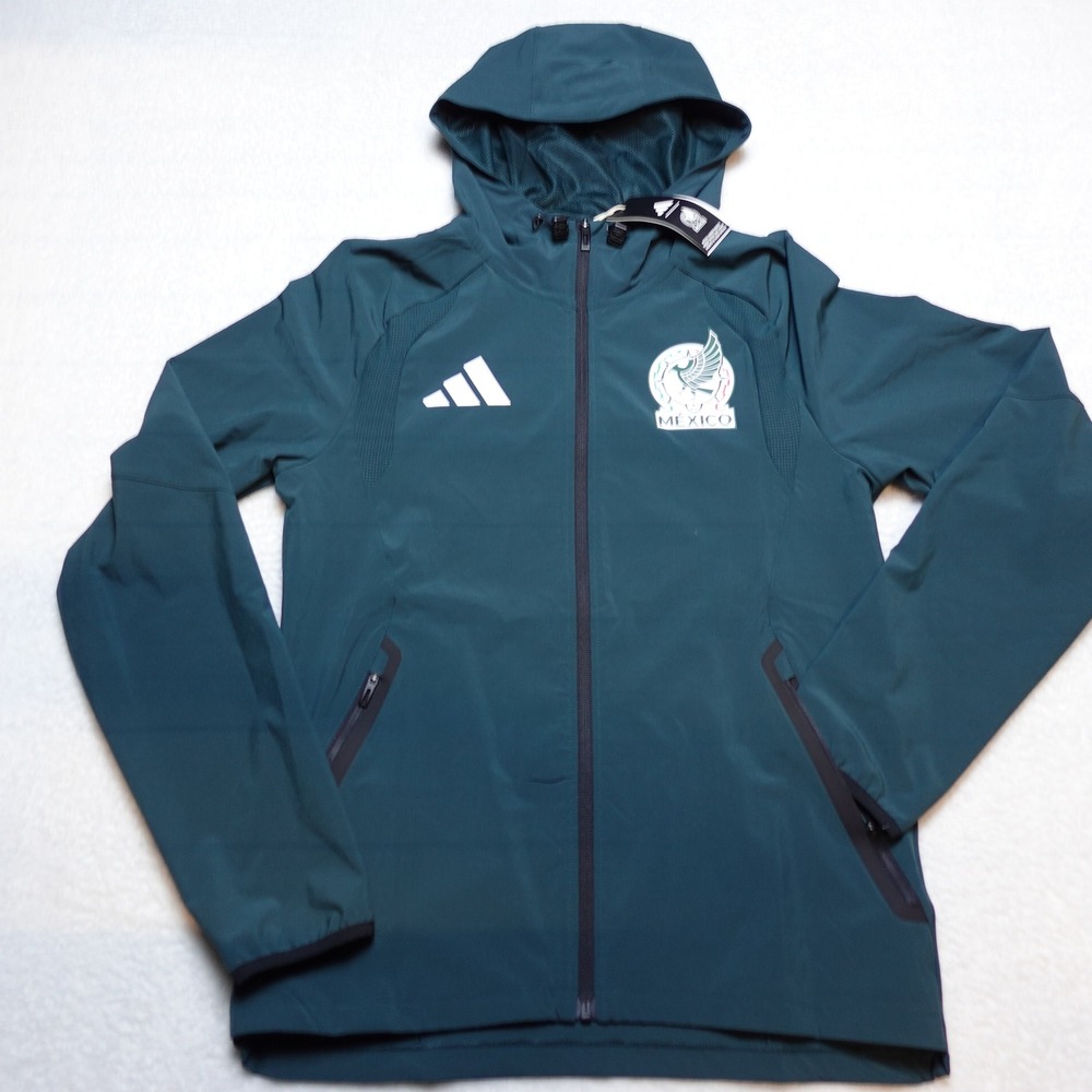 adidas Mexico Windbreaker Jacket Mens Small Aurora Ivy FMF Full Zip JZ6486
